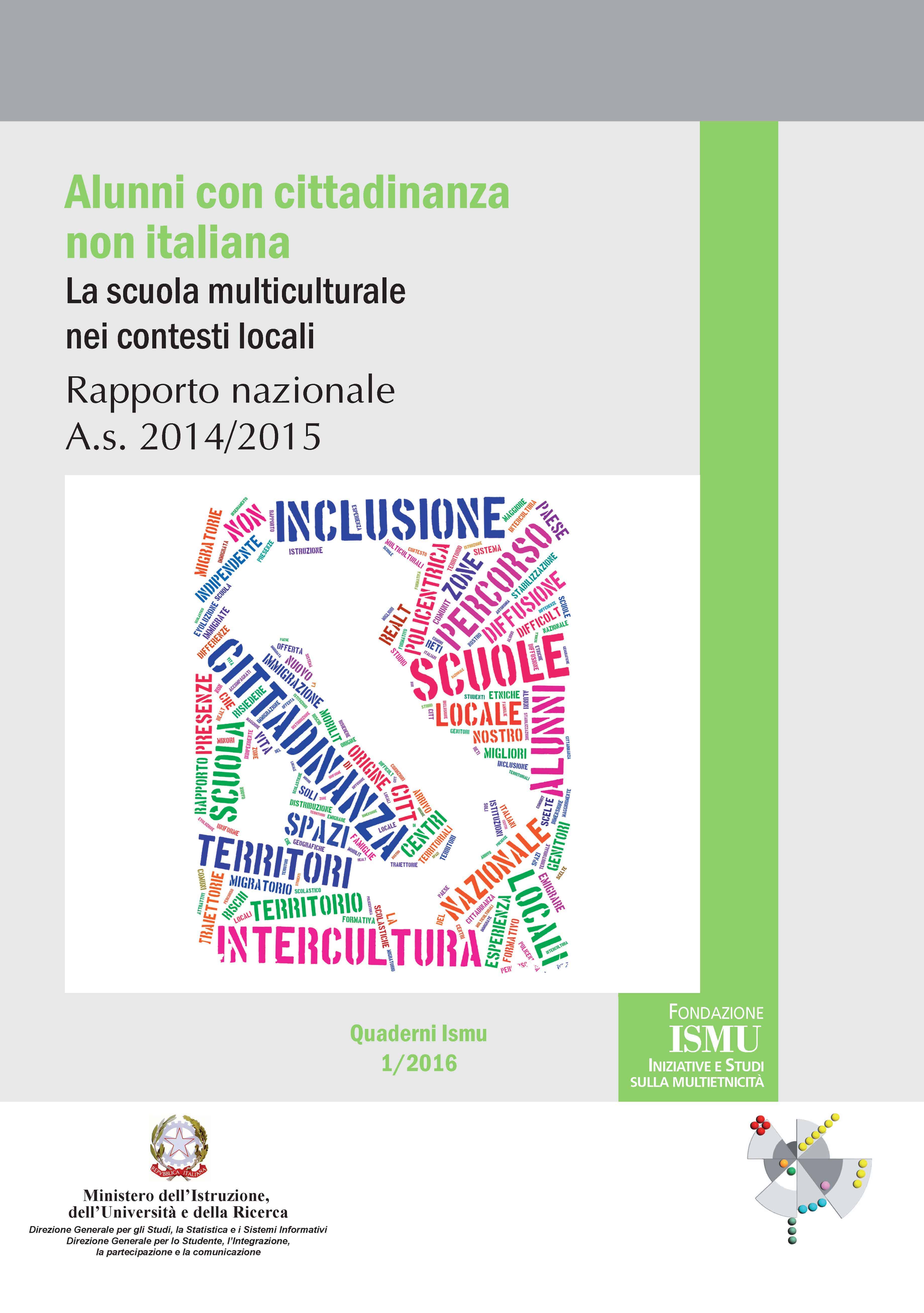 Alunni con cittadinanza non italiana. La scuola multiculturale nei contesti locali