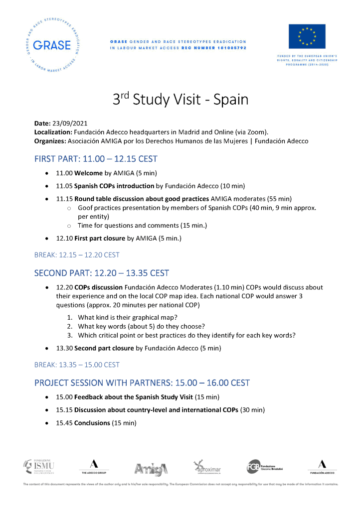 GRASE_3 Study visit program_Spain - 20210921
