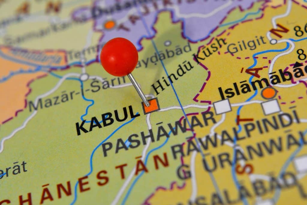 Pin,Marked,Kabul,On,Map,,Afghanistan