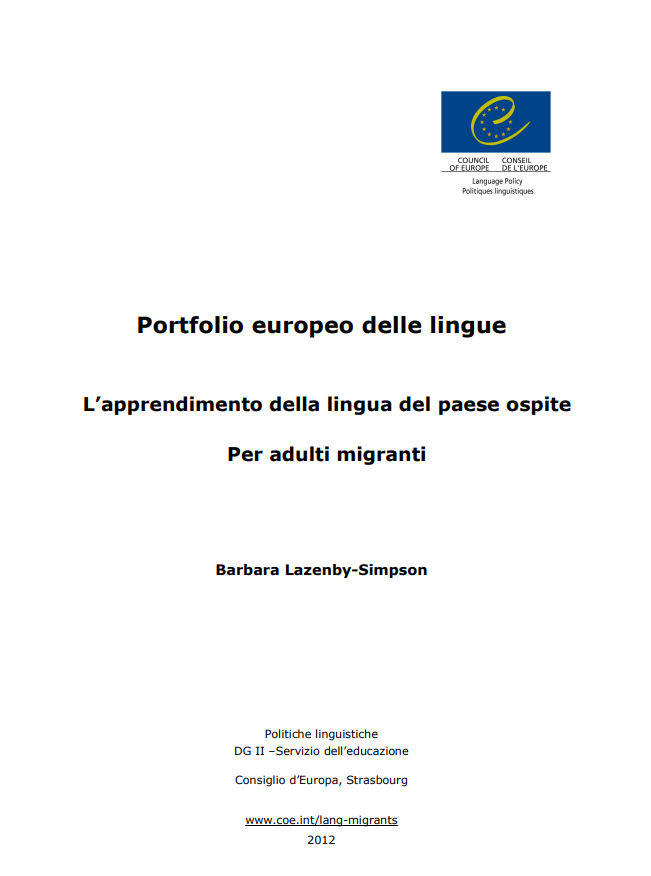 Portfolio europeo delle lingue - PEL